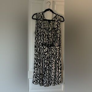 Black with stripes zebra design dress.